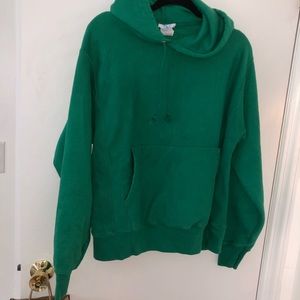Reverse Weave Green Champion Sweatshirt